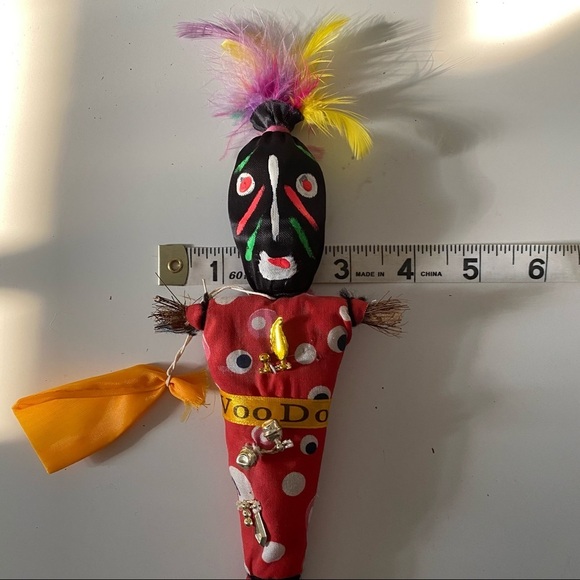 Handcrafted Colorful Detailed Wooden VooDoo Doll - Picture 2 of 6